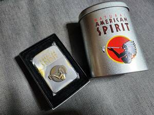 zippo アメリカンスピリット 限定品 エイジング加工 希少初期モデル 2003年製 & ダバコケース NATURAL AMERICAN SPIRIT 