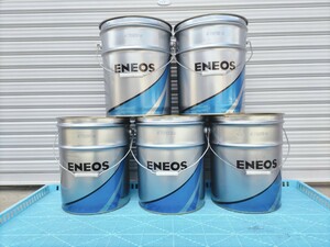 洗浄済み空ペール缶■フタなし鉄製■ENEOS■5個セット■使用済みオイル缶■[24-03-02]