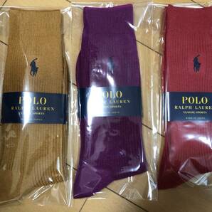 送料込 新品 POLO 靴下 ポロ ラルフローレン メンズ ソックス 紳士 3足セット 24-26cm F2の画像1
