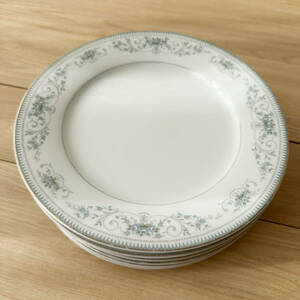 T586 Noritake NOBLE 23cm プレート 7枚セット ノーブル 2600 金彩 食器 皿 ディナープレート ノリタケ