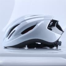 自転車 ヘルメット ロードバイク クロスバイク サイクル ホワイト＆ブラック L_画像1