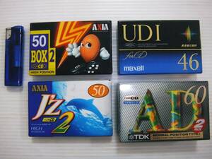 未開封 カセットテープ ハイポジ AXIA BOX2 JZ2 maxell マクセル UD1 TDK AD-60F 2PACK 未使用 いろいろ4点