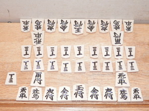 将棋の駒 白椿彫 松印 天上作 長期保管品