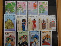 香港　ＨＯＮＧ　ＫＯＮＧ　記念切手　1980年樹木、1988年教会、1989年フェスティバル、1989年人々　各完　13種_画像1
