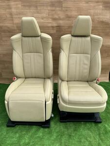 30Alphard Vellfireエグゼクティブラウンジ フロント Seat set ベージュ革 レザー AGH30/GGH30/AY2018良品