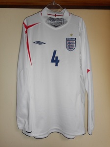 UMBRO(アンブロ) 2006年 イングランド代表 レプリカユニフォーム ホーム 長袖 Lサイズ #4 ジェラード GERRARD 