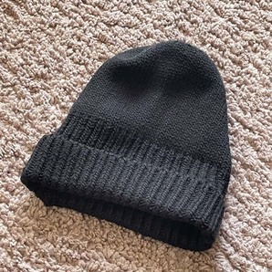 WHIZ KNIT CAP(2023S/S H-72)/2重折り返し/１重折り返しでも可/BLACK/新品未使用の画像2