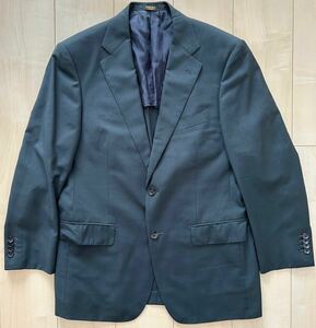 美品　Ermenegildo Zegna　エルメネジルド ゼニア　Savile Row　テーラードジャケット　ブラックジャケット　96-86-170　メンズ　M相当