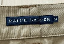 RALPH LAUREN　ラルフローレン　デニム　ギャザースカート　膝丈スカート　ベージュ　9号　レディース　Mサイズ　インパクト21　正規品_画像4