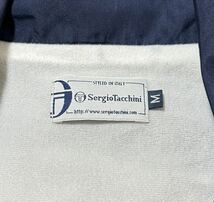 90s　Sergio Tacchini　セルジオ タッキーニ　レトロ　ウィンドブレーカー　ナイロンジャケット　メンズ　Mサイズ　ネイビー　刺繍ロゴ_画像4