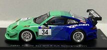 スパークポルシェ別注1/43 ポルシェ911 GT3R No.34 M.RAGGINER/A.ASCH 2011 VLN ニュルブルクリンク FALKEN_画像3