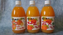 愛媛県産100％ストレート果汁あま～い！味比べ３種セットみかん、きよみ、デコタン(不知火)500㎜３種×12本入り_画像2