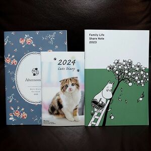 【雑誌付録】2024 Cats Diary・MOOMIN 家族の大事なこと共有ノート・マルチダイアリーノート