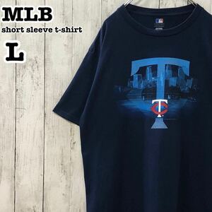MLB US アメリカ古着 ミネソタ・ツインズ プリント 半袖Tシャツ L