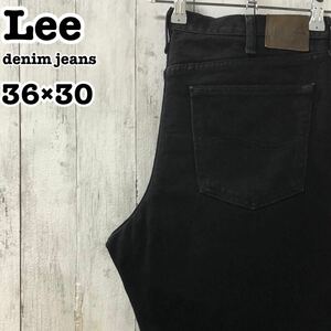 Lee リー US アメリカ古着 レギュラーフィット ブラック デニム ジーンズ 36×30