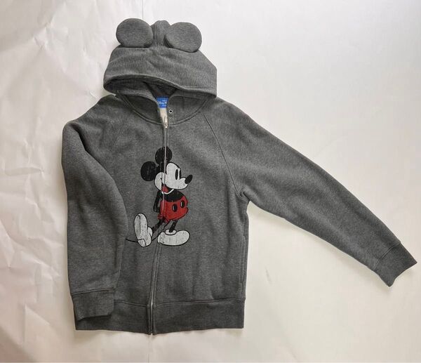 【ディズニー /Disney】 パーカー 裏起毛 フルジップ トップス グレー