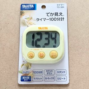 【新品】タニタ タイマー でか見え TD-384-YL イエロー