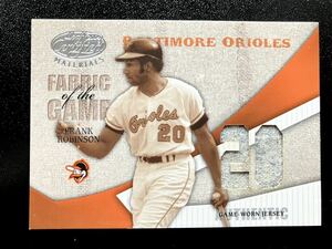 2004 leaf certified materials fabric of the game reward frank robinson /20 ジャージカード MLB メモラビリアカード 