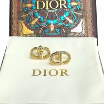 質屋出品【Dior】ディオール ピアス メタル クリスタル CD クリスチャンディオール ラインストーン 中古_画像6