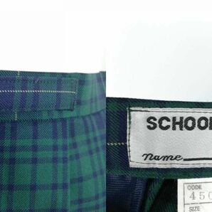 1円 ブレザー ベスト チェックスカート リボン 上下5点セット 冬物 女子 学生服 中学 高校 紺 制服 中古 ランクC EY6785の画像7