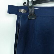 1円 スクールスカート 冬物 w66-丈55 紺 中学 高校 プリーツ 学生服 制服 女子 中古 HK1368_画像3