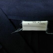 1円 スクールスカート 冬物 w60-丈52 紺 中学 高校 コシノヒロコ プリーツ 学生服 制服 女子 中古 IN3562_画像6