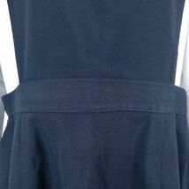 1円 ジャンパースカート 紐タイ ウエスト90 夏物 女子 学生服 中学 高校 紺 制服 中古 ランクC EY7019_画像4