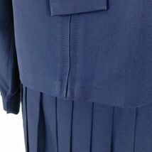 1円 セーラー服 スカート 上下2点セット 冬物 女子 学生服 広島福山葦陽高校 紺 制服 中古 ランクC EY7219_画像5