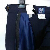 1円 スクールスカート 夏物 w69-丈59 紺 中学 高校 プリーツ 学生服 制服 女子 中古 HK1964_画像4