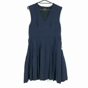 1円 ジャンパースカート バスト90 ウエスト78 夏物 女子 学生服 中学 高校 紺 制服 中古 ランクB NA9893