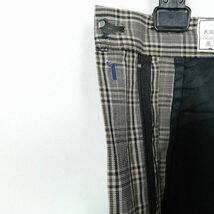 1円 スクールスカート 大きいサイズ 夏物 w72-丈58 チェック 静岡小笠高校 プリーツ 学生服 制服 女子 中古 IN4255_画像4