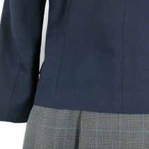 1円 イートン チェックスカート 紐タイ 上下4点セット 160A 冬物 女子 学生服 神奈川東海大学付属相模高校 紺 制服 中古 ランクC EY7467_画像4