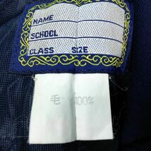 1円 スクールスカート 冬物 w66-丈63 紺 中学 高校 プリーツ 学生服 制服 女子 中古 HK2368_画像5