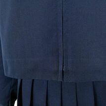 1円 セーラー服 スカート スカーフ 上下3点セット 170A 大きいサイズ 特大 冬物 白3本線 女子 学生服 中学 高校 紺 中古 ランクC EY7868_画像5