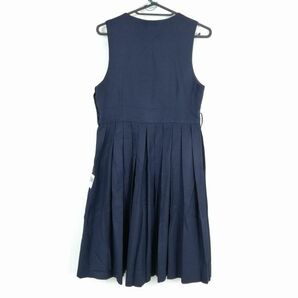 1円 ジャンパースカート バスト82 ウエスト70 冬物 女子 学生服 中学 高校 紺 制服 中古 ランクC EY1235の画像2