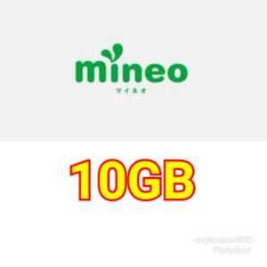 mineo マイネオ パケットギフト 約10GB（9999MB）匿名配送 ポイント消化に パケット不足 パケット追加 