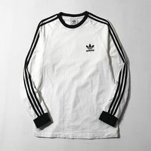 ビンテージ 復刻デザイン アディダス オリジナルス adidas 長袖 3-STRIPES LS スリーストライプ トレフォイルロゴ ロング Tシャツ L ロンT_画像1