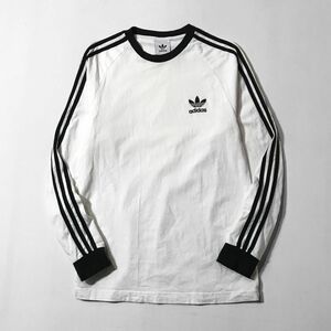 ビンテージ 復刻デザイン アディダス オリジナルス adidas 長袖 3-STRIPES LS スリーストライプ トレフォイルロゴ ロング Tシャツ L ロンT