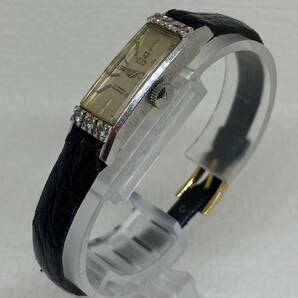 1円〜『8129』ロイヤルクイーン LOYAL QUEEN レディース腕時計 手巻き 17石 585 K14WG 刻印 社外ベルト 総重量 約11.3g 稼働品の画像2