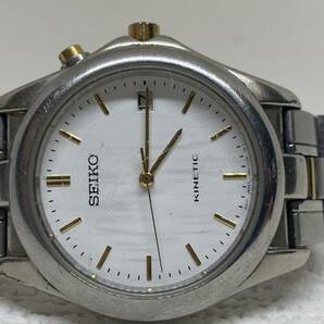 『8039』 可動品 SEIKO セイコー KINETIC キネティック 5M62-0C60 オートクォーツ デイト 不動品 ※商品説明必ず確認してくださいの画像6