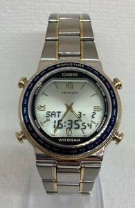 『7806』 可動品　CASIO/カシオ ABX-610 TWINCEPT ツインセプト WORLD TIME ワールドタイム クォーツ時計　デジタル