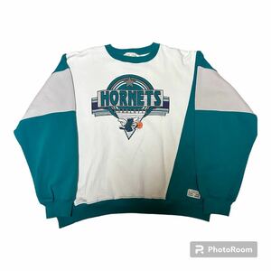 00s LOGO7 NBA CHARLOTTE HORNETS スウェットXL