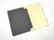 iPad mini 5用 カバー PUレザー+ハードケース 三つ折り スタンド ゴールド_画像7
