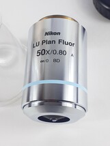 ほぼ新品! Nikon LU Plan Fluor 50x / 0.80 A ∞/0 BD WD 1.0 Microscope Lens 顕微鏡 対物レンズ ケース箱有り_画像4