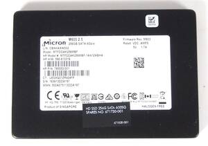 Micron　SSD　256GB　SATA　6Gb/s　Model:MTFDDAK256MBF シアルナンバー：163613DDA197