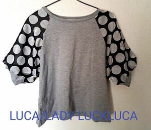 LUCA/LADY LUCK LUCA 半袖Tシャツ グレー 日本製 