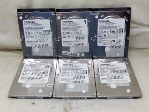 2403049☆2000時間以下！！ 2.5インチハードディスク HDD 500GB 6個セット☆CristalDiskInfoチェック済! レターパックプラス発送