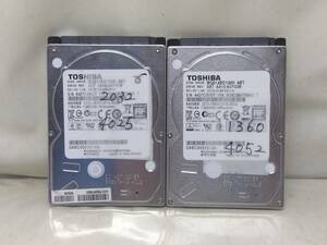 2403062☆4100時間以下！！☆ 2.5インチハードディスク HDD 1000GB(1TB) 2個セット☆CristalDiskInfoチェック済! スマートレター発送