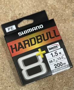 [新品] シマノ (SHIMANO) PEライン ハードブル 8+ 200m 1.5号 (28.7lb) スティールグレイ 【2024年新製品】 #ピットブル #PITBULL 