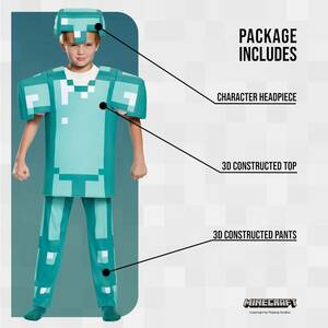  fancy dress metamorphosis costume play clothes great popularity Micra minecraft Disguise armor - Deluxe my n craft costume Small (4-6) 65662L